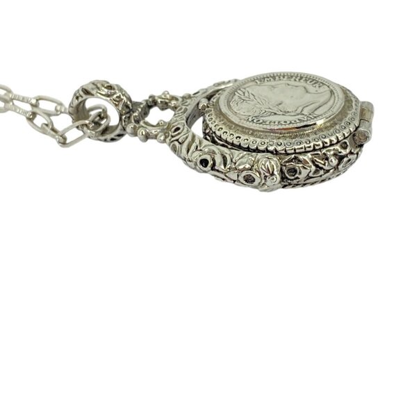 Goldette Hieroglyphic VTG Locket Spinner Pendent Fob - Picture 6 of 11